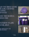 Amethyst Infused Crystal Sound Bowls + Inner Sound Healer Activation Course- PRE-ORDER-