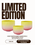 Golden Hour Sunset Crystal Singing Bowl Set