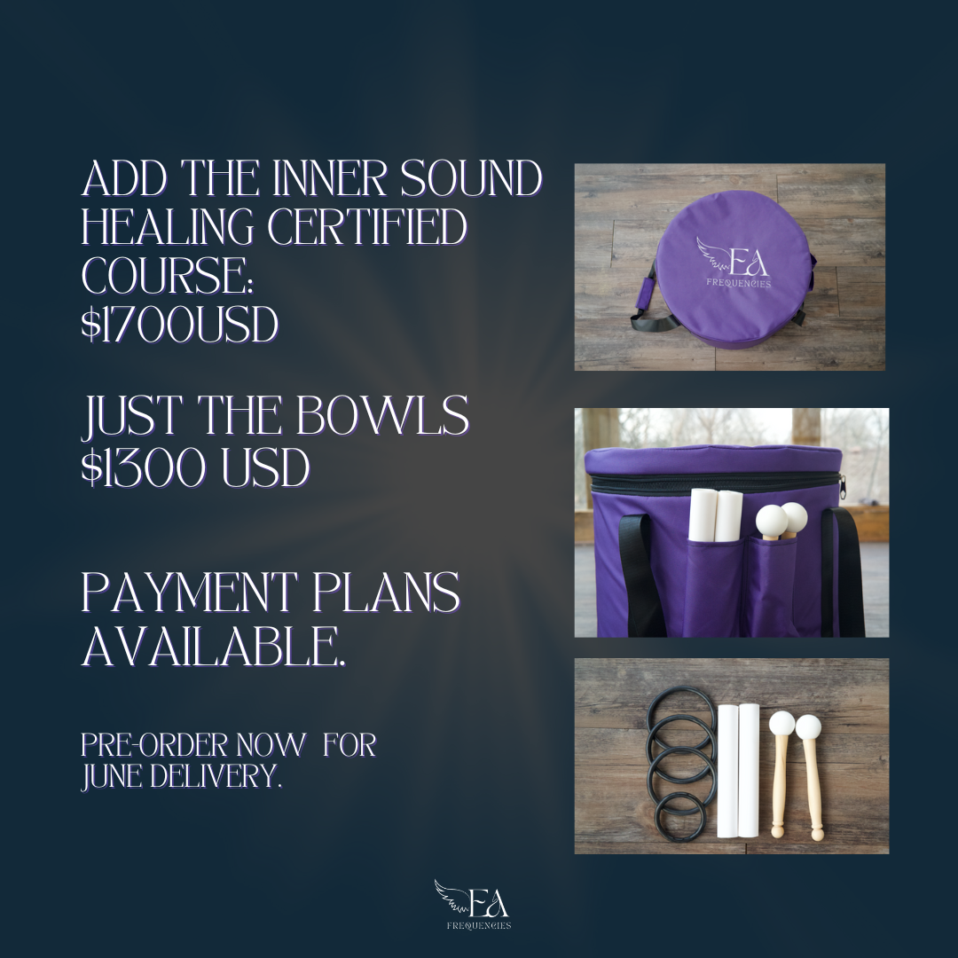 Amethyst Infused Crystal Sound Bowls + Inner Sound Healer Activation Course- PRE-ORDER-