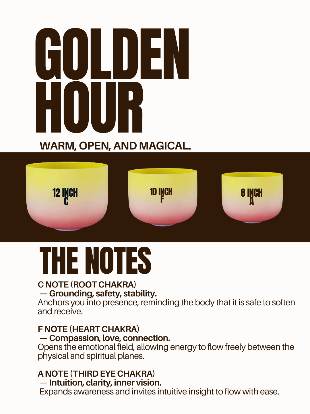 Golden Hour Sunset Crystal Singing Bowl Set